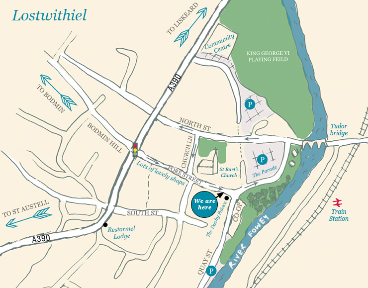 Lostwithiel Map